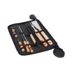 HO 134 SET DE BBQ BRUNOISE  (NEGRO / MADERA / METAL)