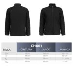 CH 001 CHAMARRA CAPTUR  (NEGRO-XL / POLIÉSTER) - Imagen 9