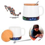 HO 026 HUICHOL TAZA FRIDA  (NEGRO / CERÁMICA) - Imagen 5
