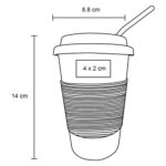 T 168 VASO FRAPPE  (MORADO / ACERO INOXIDABLE / SILICÓN) - Imagen 2