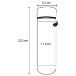 T 76 HUICHOL TERMO DIEGO  (NEGRO / ACERO INOXIDABLE) - Imagen 2