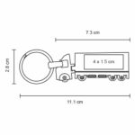 MK 041 LLAVERO REBOQUE  (PLATA / METAL) - Imagen 2