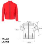 CH 002 CHAMARRA ARONA  (ROJO-LARGE / POLIÉSTER)