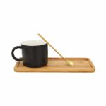 HO 103 TAZA TILA  (NEGRO / CERÁMICA / BAMBÚ)