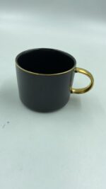 HO 054 TAZA CAPUCCINO  (NEGRO / CERÁMICA / METAL) - Imagen 4