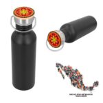 T 53 HUICHOL BOTELLA SIQUEIROS  (NEGRO / ACERO INOXIDABLE) - Imagen 3