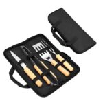 HO 062 SET DE BBQ ENTRECOT  (NEGRO / POLIÉSTER/ACERO INOX/MADERA) - Imagen 3