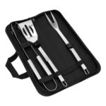 HO 061 SET DE BBQ SIRLOIN  (NEGRO / POLIÉSTER/ACERO INOXIDABLE)