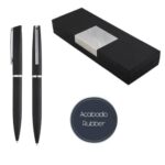 PT 1518-1 BOLIGRAFO KAFKA  (NEGRO / ALUMINIO/RUBBER) - Imagen 3