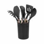 HO 122 SET DE CUBIERTOS GORDON  (NEGRO / MADERA / SILICÓN)