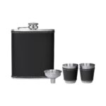 87200 - LICORERA BRISTOL (NEGRO / ACERO INOXIDABLE / CURPIEL)