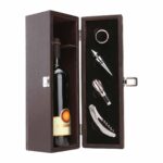 98641 - SET PARA VINOS PAMPLONA (CAFE / CURPIEL / METAL / TERCIOPELO) - Imagen 4