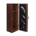 98641 - SET PARA VINOS PAMPLONA (CAFE / CURPIEL / METAL / TERCIOPELO)