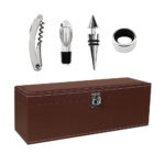 98641 - SET PARA VINOS PAMPLONA (CAFE / CURPIEL / METAL / TERCIOPELO) - Imagen 2