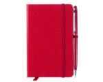 LIBRETA CON BOLIGRAFO AITANA A2182 ROJO (Libreta: Cartón plastificado / Bolígrafo: Aluminio)