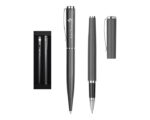 SET DE BOLÍGRAFOS DE METAL HARMONY A2202 HUMO (Bolígrafo: Acero Inoxidable // Estuche: Cartón) - Imagen 3