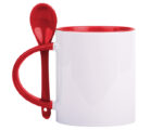TARRO BICOLOR DE SUBLIMACIÓN C/CUCHARA 11 OZ MIRZA A2376 ROJO (Cerámica)