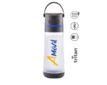 CILINDRO DE TRITÁN DE 650 ML. CON FUNCIÓN DE BOCINA BLUETOOTH SOUNDTEK A2434 GRIS (Tritán) - Imagen 3