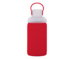 CILINDRO DE VIDRIO BOROSILICATO 550 ML. SILY A2469 ROJO (CILINDRO: Vidrio Borosilicato // Funda: Silicón)