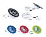 AUDÍFONOS CON ESTUCHE DE CÁPSULA Y ARILLO PARA COLGAR CAPSUL A2491 ROJO (Plástico ABS) - Imagen 3