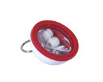 AUDÍFONOS CON ESTUCHE DE CÁPSULA Y ARILLO PARA COLGAR CAPSUL A2491 ROJO (Plástico ABS)