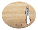 TABLA DE QUESOS OVAL A2511 CAFÉ (Accesorios: Acero Inoxidable/ Cerámica // Tabla: Bambú) - Imagen 3
