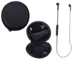 AUDÍFONOS BLUETOOTH MANOS LIBRES CON ESTUCHE PARA GUARDAR SAURUS A2514 NEGRO (Estuche: EVA // Audífonos: ABS)