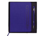 LIBRETA PERSONAL METRÓPOLIS A2669 AZUL (Libreta: Termo PU // Bolígrafo: Aluminio)