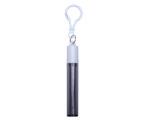 POPOTE DE METAL RETRÁCTIL SIPPY A2674 GRIS (Popote: Acero inoxidable // Estuche: Plástico)