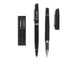 SET DE BOLÍGRAFOS DE METAL ELTON A2687 NEGRO (Bolígrafos: Aluminio // Estuche: Cartón) - Imagen 3