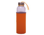 CILINDRO DE VIDRIO 500 ML. KRISTAL A2705 NARANJA (Cilindro: Vidrio// Funda: Neopreno)