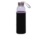 CILINDRO DE VIDRIO 500 ML. KRISTAL A2705 NEGRO (Cilindro: Vidrio// Funda: Neopreno)