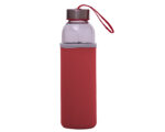 CILINDRO DE VIDRIO 500 ML. KRISTAL A2705 ROJO (Cilindro: Vidrio// Funda: Neopreno)