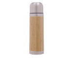 TERMO DE ACERO INOXIDABLE CON BAMBÚ DE 445 ML. TATAMI A2732 ÚNICO (Acero Inoxidable / Bambú)