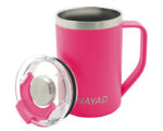 TARRO TÉRMICO DOBLE PARED ACERO INOX. 15 OZ. NAYAD METRO A2777 NEGRO (Acero Inoxidable / Tritan) - Imagen 2