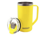 TARRO TÉRMICO DOBLE PARED ACERO INOX. 20 OZ. NAYAD METRO TALL A2778 NEGRO (Acero Inoxidable / Tritan) - Imagen 2