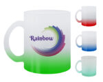 TARRO SATINADO BICOLOR DE SUBLIMACIÓN 11 OZ RAINBOW A2798 ROJO (Vidrio) - Imagen 3