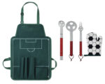 SET DE BBQ GLADIADOR A2839 VERDE (Accesorios: Metal // Mandil y Guante: Poliéster) - Imagen 2