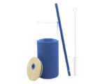 CILINDRO DE BOROSILICATO 500 ML. GLORY A2855 BLANCO (Cilindro: Borosilicato / Bambú // Funda: Silicón) - Imagen 2