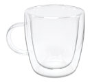 TAZA DE VIDRIO DE DOBLE PARED 8.5 OZ ZAZIL A2924 TRANSPARENTE (Vidrio Borosilicato)