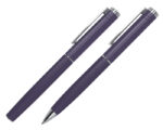 SET DE BOLÍGRAFOS DE METAL MOZART A2941 MORADO (Bolígrafo: Aluminio // Estuche: Cartón)