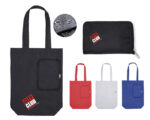 BOLSA MULTIFUNCIONAL PLEGABLE CON CIERRE SHARON A3041 NEGRO (Poliéster 210D) - Imagen 2