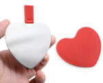 ESPEJO DE ACERO INOXIDABLE CON ESTUCHE EN FORMA DE CORAZÓN MINNIE A3085 BLANCO (Poliuretano / Acero Inoxidable) - Imagen 2