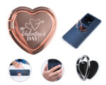 ANILLO CON SOPORTE PARA CELULAR EN FORMA DE CORAZÓN LOVER A3087 ORO ROSA (ALEACIÓN DE ZINC / A3087.42 /  ARTICULOS PROMOCIONALES) - Imagen 2