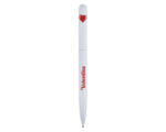 BOLÍGRAFO METÁLICO CON DETALLE DE CORAZÓN QUEEN A3089 BLANCO (Metal)