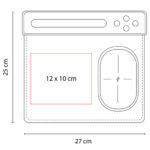 AST 002 N - CARGADOR MOUSE PAD AGADIR (NEGRO / PLASTICO / PU / TELA) - Imagen 4