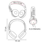 AUD 001 B - AUDÍFONOS MEGA BEAT (BLANCO / METAL / PLASTICO) - Imagen 5