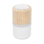 AUD 036 B - BOCINA LÁMPARA LAON (BLANCO / PLASTICO / BAMBU) - Imagen 5