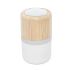 AUD 036 B - BOCINA LÁMPARA LAON (BLANCO / PLASTICO / BAMBU) - Imagen 3