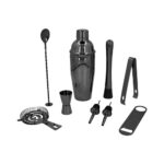 BAR 016 N - SET SHAKER CONWY (NEGRO / ACERO INOXIDABLE)